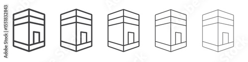 Kaaba icon simple illustration logo art