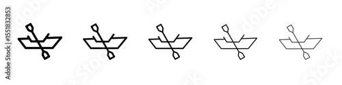 kayak icon simple illustration logo art