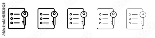 key information icon simple illustration logo art