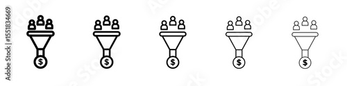 lead conversion icon simple illustration logo art