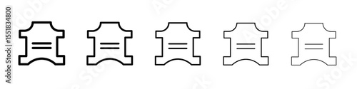 Leather Icon simple illustration logo art