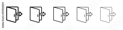 Logout exit icon simple illustration logo art
