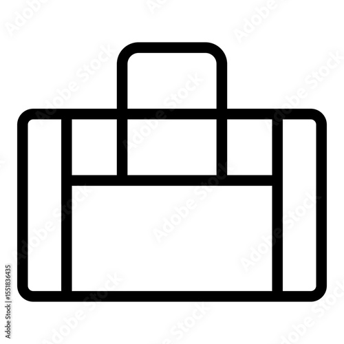 Duffle bag icon. Vector line icon