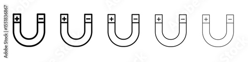 Magnet icon simple illustration logo art