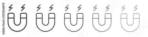 Magnetism icon simple illustration logo art