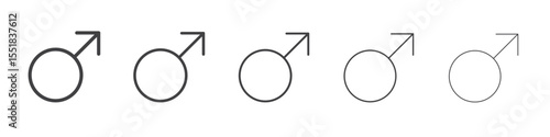Male gender icon simple illustration logo art