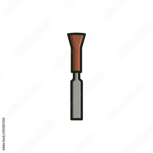 chisel simple flat outline icon illustration