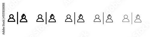 man and woman toilet sign icon simple illustration logo art