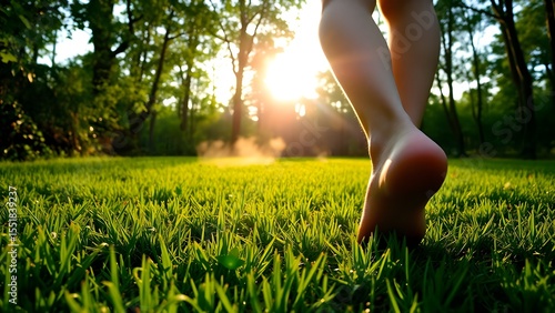 Footsteps in the morning greet the rising sun
