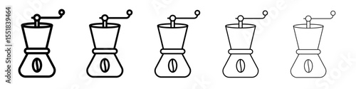 Manual coffee grinder icon simple illustration logo art