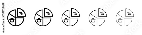 Market share icon simple illustration logo art