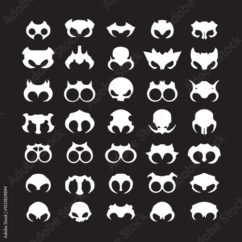  Brass knuckles silhouette set