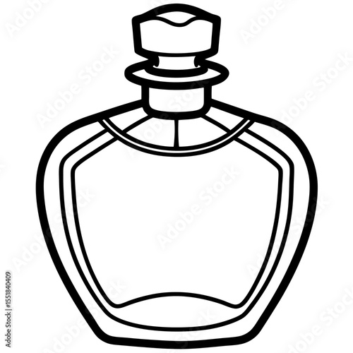 Elegant Perfume Bottle Vector Illustration
