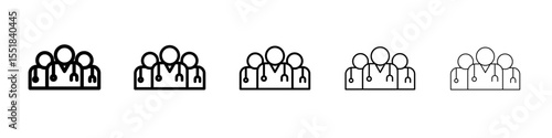 Medical team icon simple illustration logo art