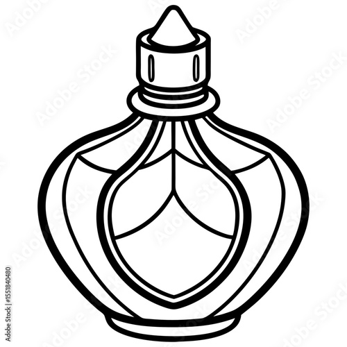 Elegant Perfume Bottle Vector Illustration