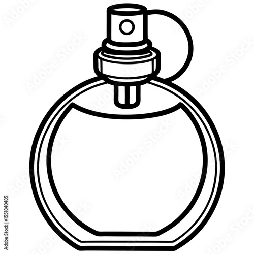 Elegant Perfume Bottle Vector Illustration