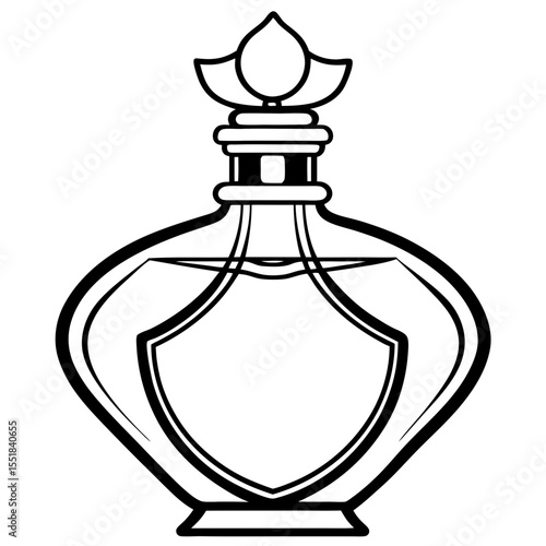 Elegant Perfume Bottle Vector Illustration