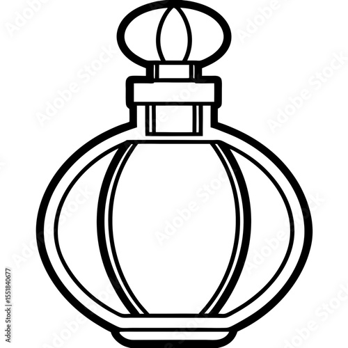 Elegant Perfume Bottle Vector Illustration