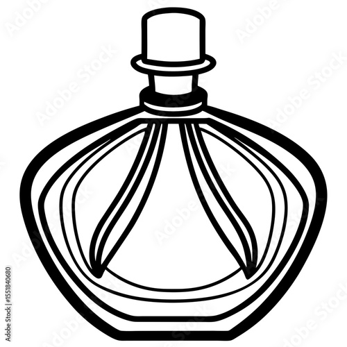 Elegant Perfume Bottle Vector Illustration