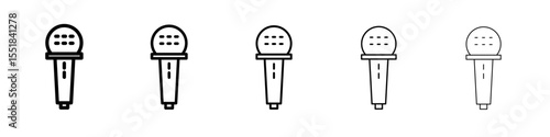 Microphone icon simple illustration logo art