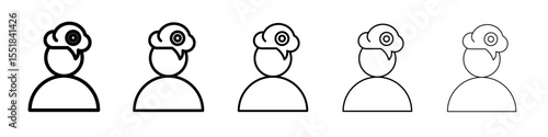 Mind awareness icon simple illustration logo art
