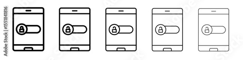 Mobile Unlock icon simple illustration logo art