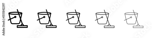 Mopping floors icon simple illustration logo art