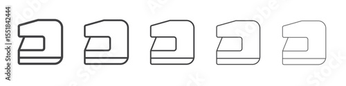 Motorcycle helmet icon simple illustration logo art