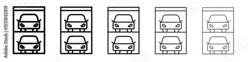 Multi Storey Parking icon simple illustration logo art