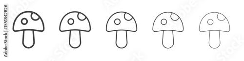 Mushroom icon simple illustration logo art