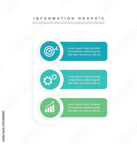 modern infographic template layout with line and paper style for business 