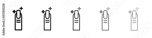 Nail care icon simple illustration logo art