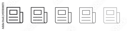 Newspaper icon simple illustration logo art