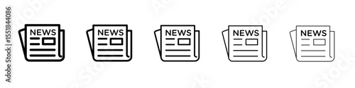 Newspaper icon simple illustration logo art
