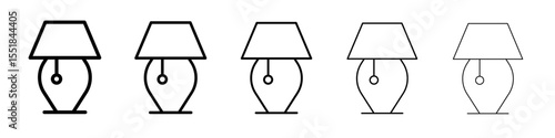 Night Bedside Lamp icon simple illustration logo art