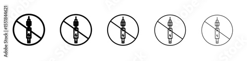 No Electronic Vaping icon simple illustration logo art