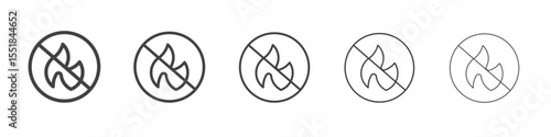 No flammable materials icon simple illustration logo art