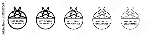Not tested on animals icon simple illustration logo art