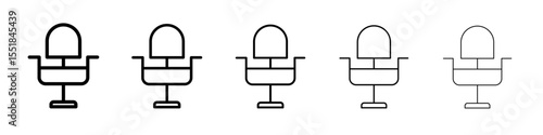 Office chair icon simple illustration logo art