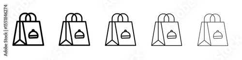 Paper bag icon simple illustration logo art