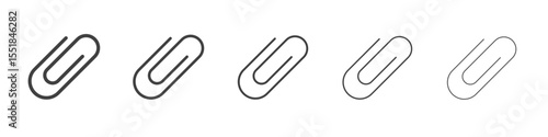 Paper Clip icon simple illustration logo art