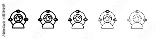 Paranoia icon simple illustration logo art