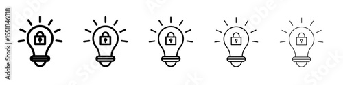 Patent idea icon simple illustration logo art