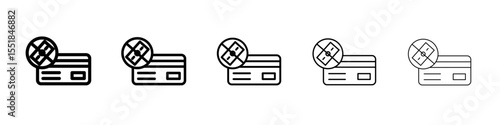 Payment cancel icon simple illustration logo art