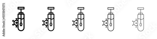 PCR test icon simple illustration logo art