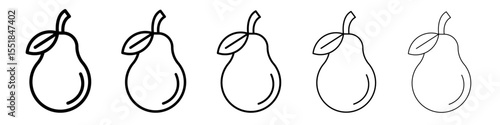 Pear icon simple illustration logo art
