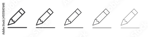 pencil icon simple illustration logo art