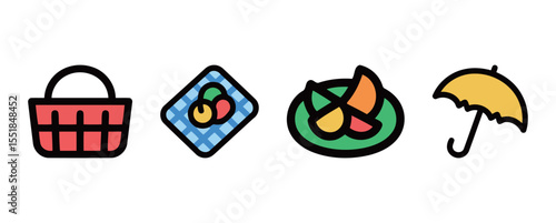 Icon Set of Network Equipment and Devices