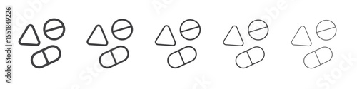 Pills icon simple illustration logo art