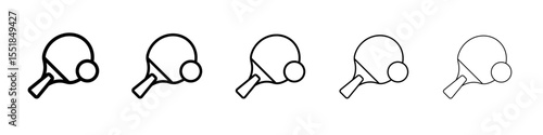 Ping pong icon simple illustration logo art